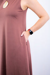 Vestido Sofia - Malha Confort Regata Midi - Naguirre Shop