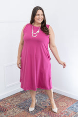 Vestido Sofia - Malha Confort Regata Midi - Naguirre Shop