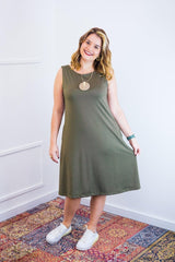 Vestido Sofia - Malha Confort Regata Midi - Naguirre Shop