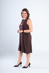 Vestido Sofia - Malha Confort Regata Midi - Naguirre Shop