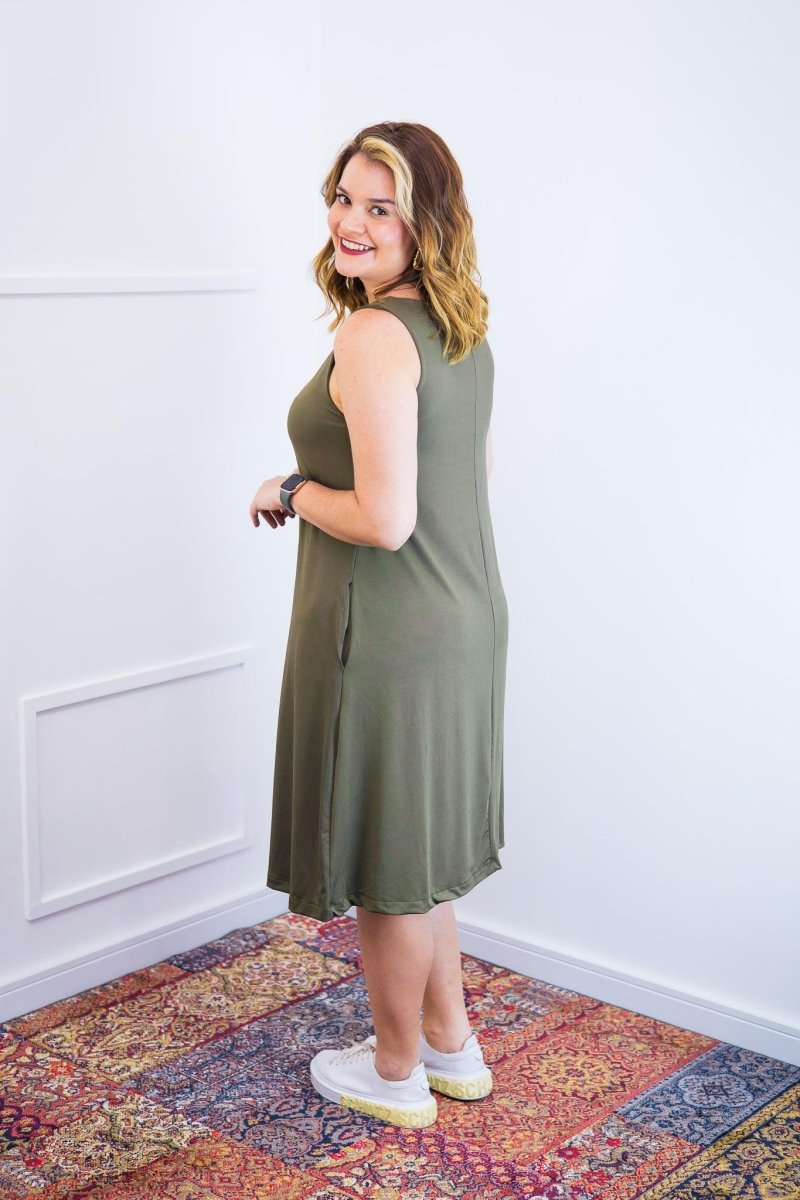 Vestido Sofia - Malha Confort Regata Midi - Naguirre Shop