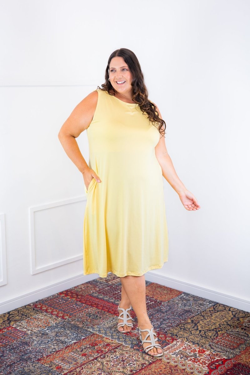 Vestido Sofia - Malha Confort Regata Midi - Naguirre Shop