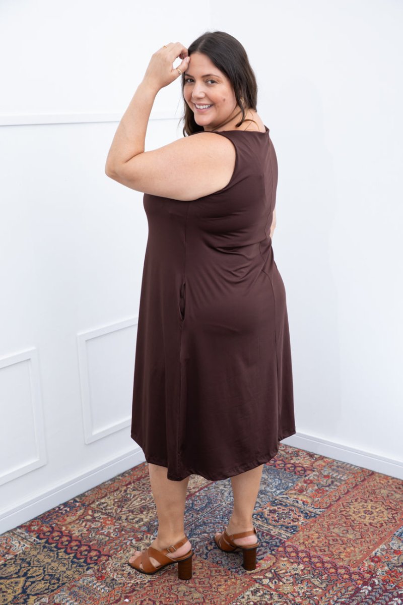 Vestido Sofia - Malha Confort Regata Midi - Naguirre Shop