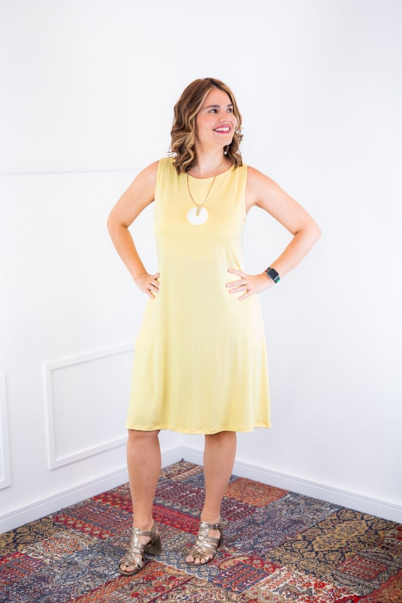 Vestido Sofia - Malha Confort Regata Midi - Naguirre Shop