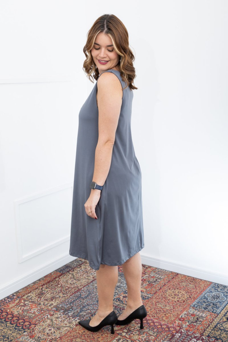 Vestido Sofia - Malha Confort Regata Midi - Naguirre Shop