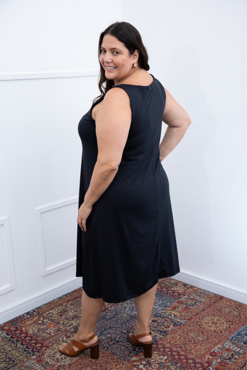 Vestido Sofia - Malha Confort Regata Midi - Naguirre Shop