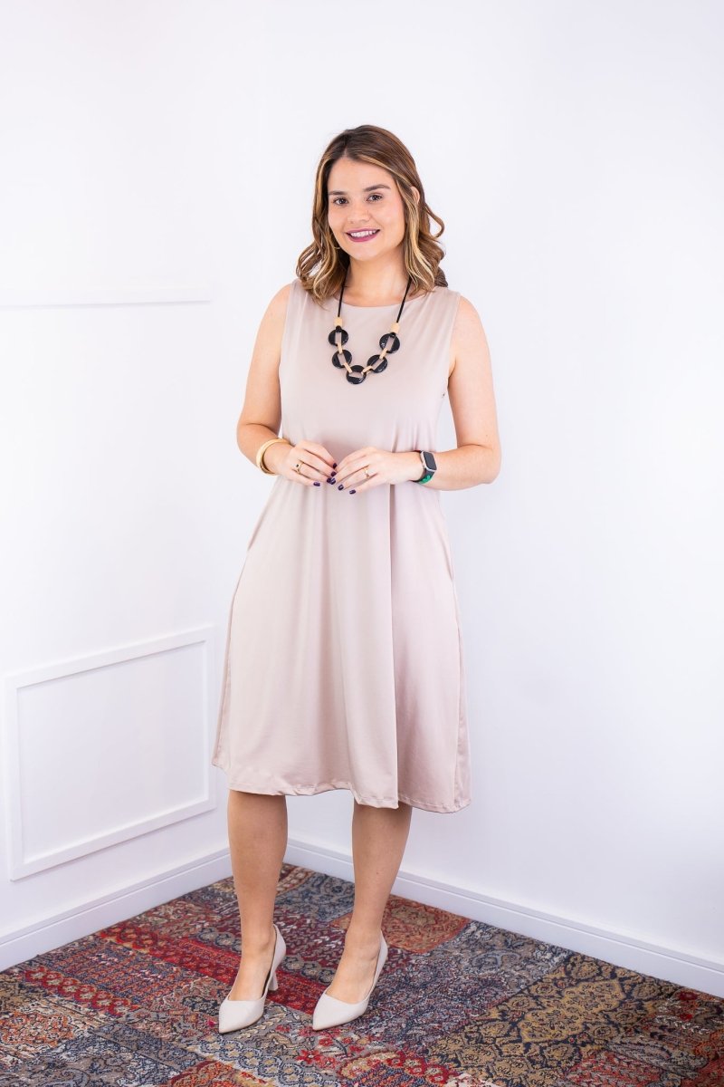 Vestido Sofia - Malha Confort Regata Midi - Naguirre Shop