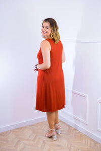 Vestido Sofia - Malha Confort Regata Midi - Naguirre Shop