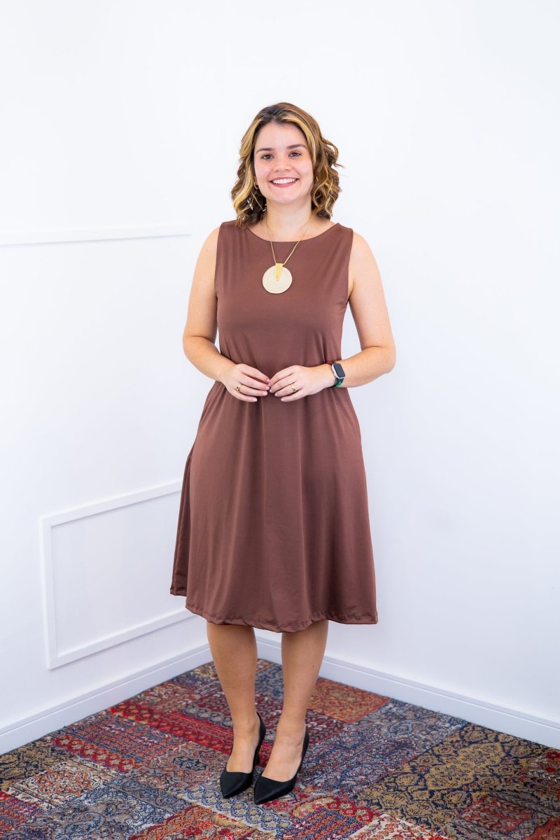 Vestido Sofia - Malha Confort Regata Midi - Naguirre Shop