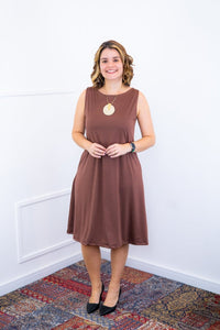 Vestido Sofia - Malha Confort Regata Midi - Naguirre Shop