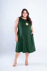 Vestido Sofia - Malha Confort Regata Midi - Naguirre Shop