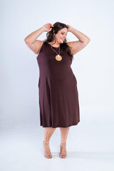 Vestido Sofia - Malha Confort Regata Midi - Naguirre Shop