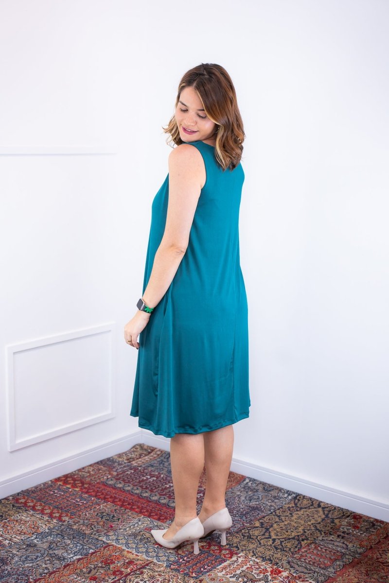 Vestido Sofia - Malha Confort Regata Midi - Naguirre Shop
