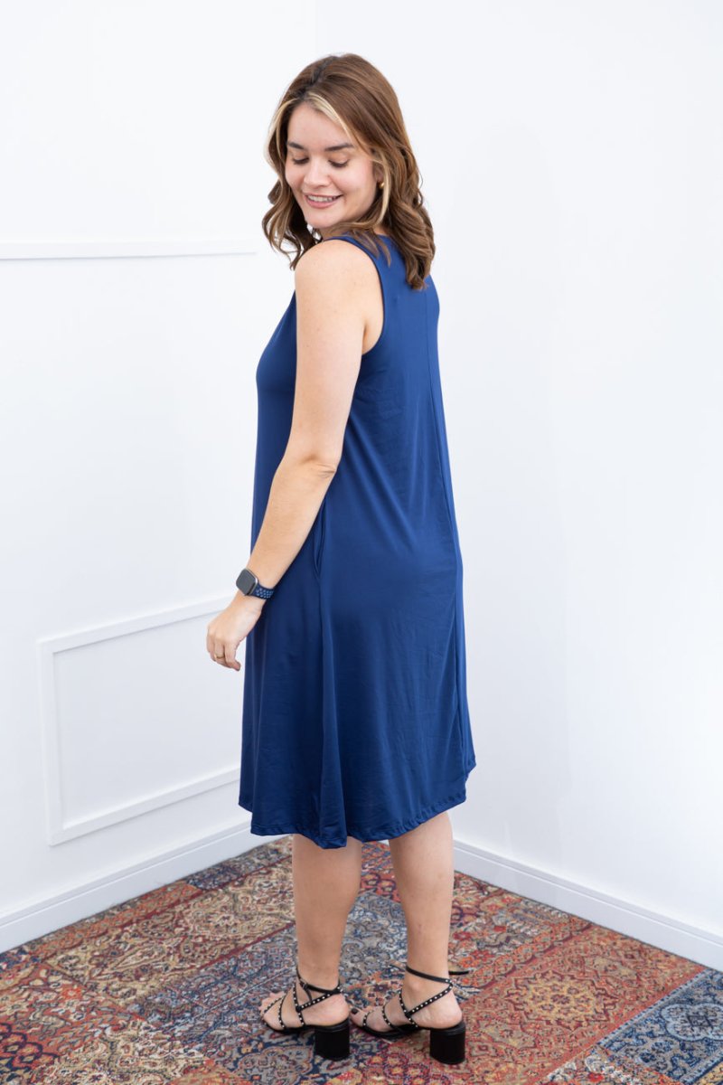 Vestido Sofia - Malha Confort Regata Midi - Naguirre Shop