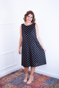 Vestido Sofia na cor Bolinha Bege (Estampa), foto 1 de 2