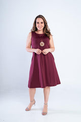 Vestido Sofia - Malha Confort Regata Midi - Naguirre Shop
