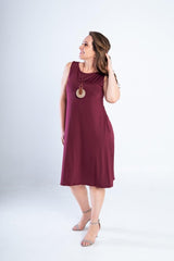 Vestido Sofia - Malha Confort Regata Midi - Naguirre Shop