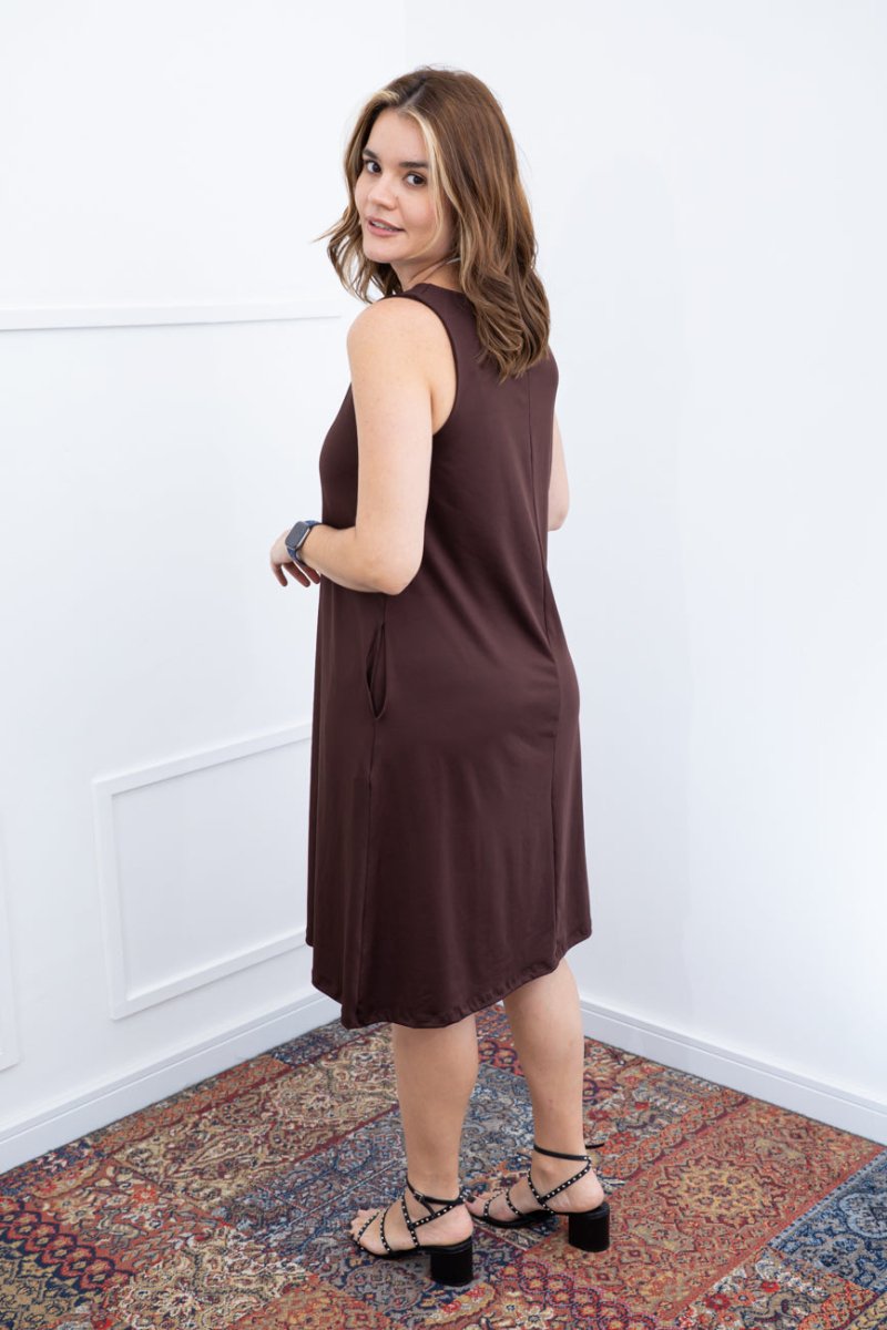 Vestido Sofia - Malha Confort Regata Midi - Naguirre Shop