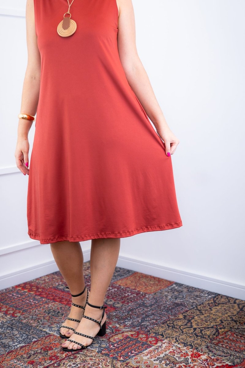 Vestido Sofia - Malha Confort Regata Midi - Naguirre Shop