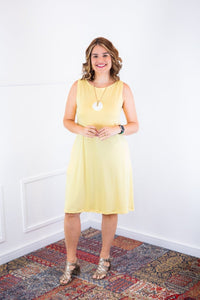 Vestido Sofia na cor Amarelo Manteiga, foto 1 de 4