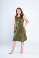 Vestido Sofia - Malha Confort Regata Midi - Naguirre Shop