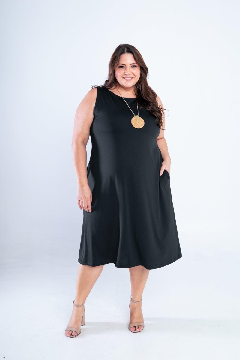 Vestido Sofia - Malha Confort Regata Midi - Naguirre Shop