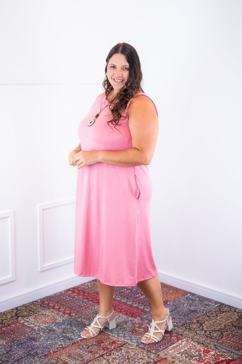 Vestido Sofia - Malha Confort Regata Midi - Naguirre Shop