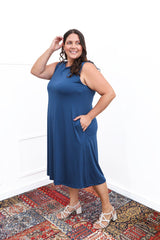 Vestido Sofia - Malha Confort Regata Midi - Naguirre Shop