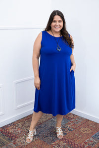Vestido Sofia na cor Azul Royal, foto 3 de 4