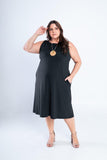 Vestido Sofia - Malha Confort Regata Midi - Naguirre Shop