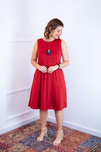 Vestido Sofia na cor Vermelho, foto 2 de 2