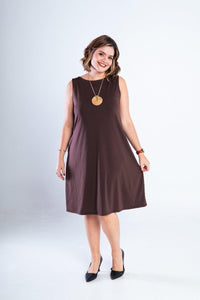 Vestido Sofia na cor Café, foto 1 de 2