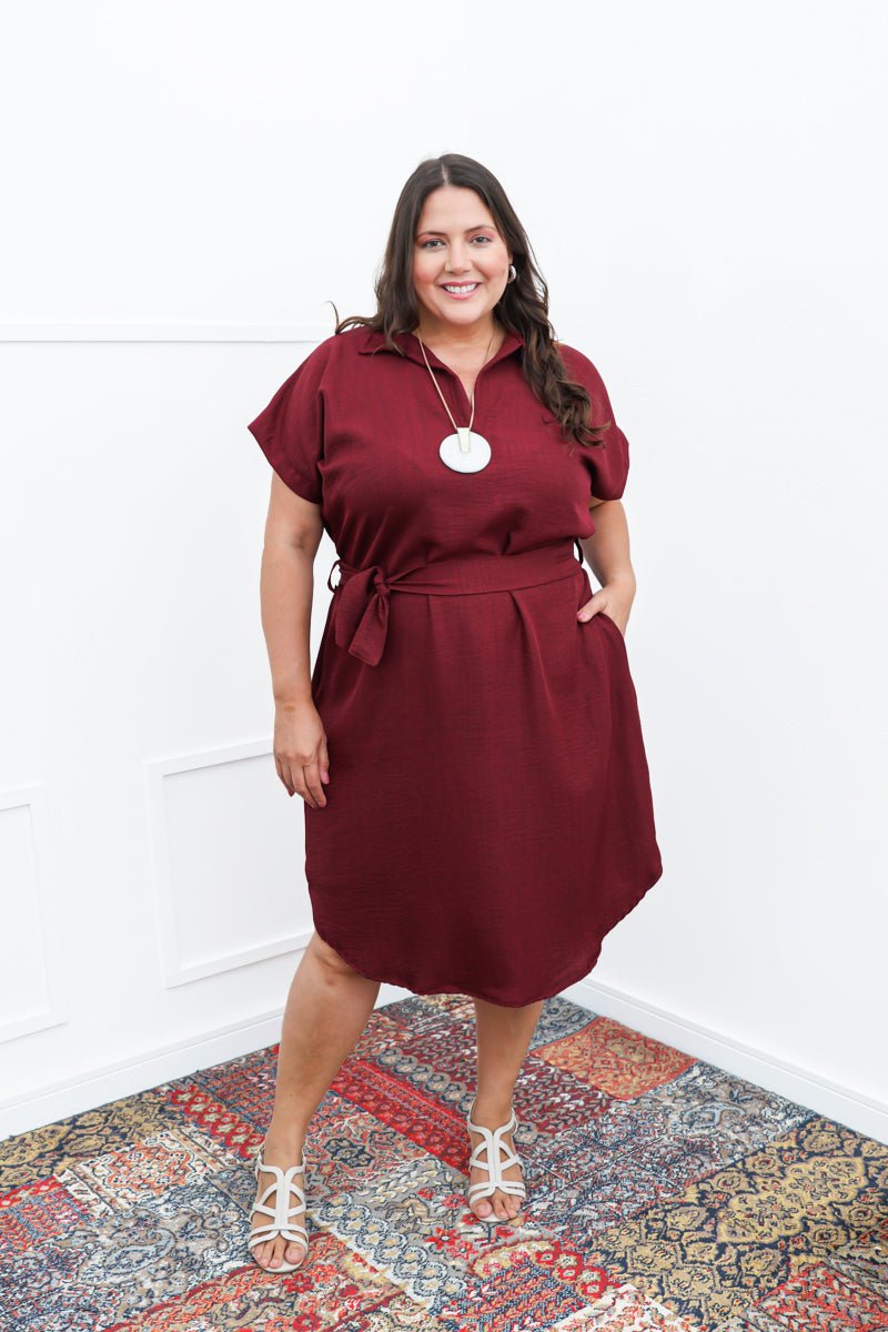 Vestido Suzy - Midi em Linho Light com Bolsos Laterais - Naguirre Shop
