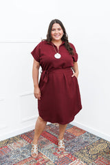 Vestido Suzy - Midi em Linho Light com Bolsos Laterais - Naguirre Shop