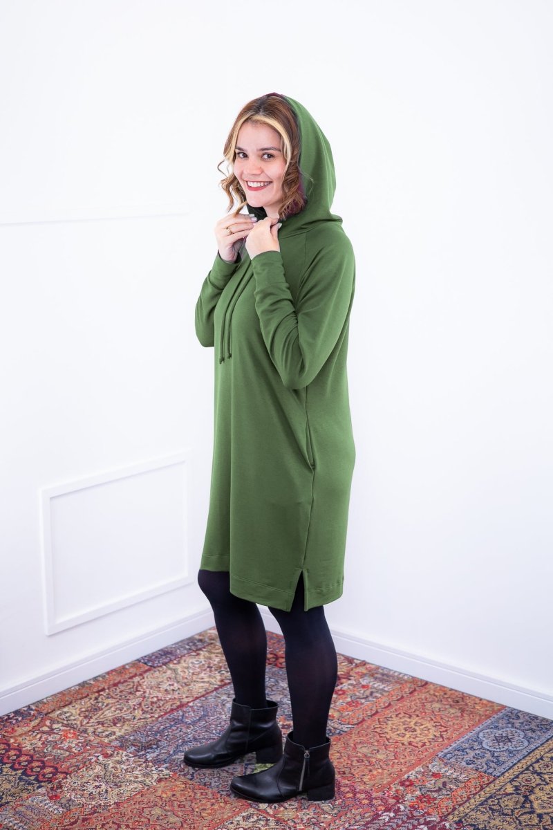 Vestido Vancouver - Midi com Capuz em Moletinho - Naguirre Shop