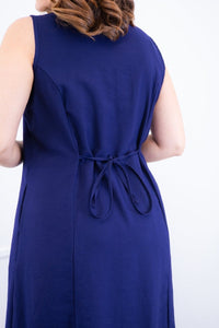 Vestido Vanessa – Midi Regata Ajustável em Viscose Marrant - Naguirre Shop