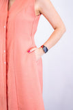 Vestido Vanessa – Midi Regata Ajustável em Viscose Marrant - Naguirre Shop