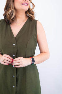 Vestido Vanessa – Midi Regata Ajustável em Viscose Marrant - Naguirre Shop