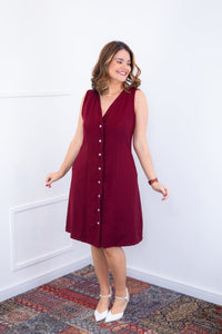 Vestido Vanessa – Midi Regata Ajustável em Viscose Marrant - Naguirre Shop