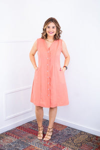 Vestido Vanessa – Midi Regata Ajustável em Viscose Marrant - Naguirre Shop