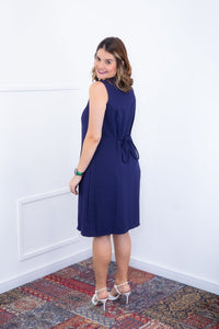 Vestido Vanessa – Midi Regata Ajustável em Viscose Marrant - Naguirre Shop