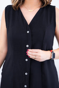 Vestido Vanessa – Midi Regata Ajustável em Viscose Marrant - Naguirre Shop