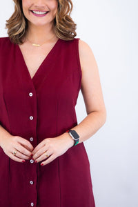 Vestido Vanessa – Midi Regata Ajustável em Viscose Marrant - Naguirre Shop