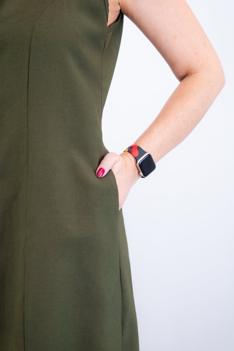 Vestido Vanessa – Midi Regata Ajustável em Viscose Marrant - Naguirre Shop