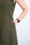 Vestido Vanessa – Midi Regata Ajustável em Viscose Marrant - Naguirre Shop
