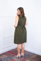 Vestido Vanessa – Midi Regata Ajustável em Viscose Marrant - Naguirre Shop