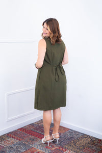 Vestido Vanessa – Midi Regata Ajustável em Viscose Marrant - Naguirre Shop