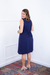 Vestido Vanessa – Midi Regata Ajustável em Viscose Marrant - Naguirre Shop