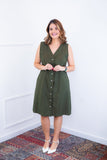 Vestido Vanessa – Midi Regata Ajustável em Viscose Marrant - Naguirre Shop