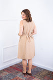 Vestido Vanessa – Midi Regata Ajustável em Viscose Marrant - Naguirre Shop